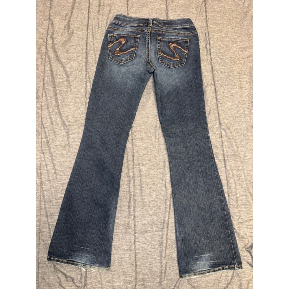 Silver Jeans Co Aiko Mid Rise Bootcut Dark Wash Denim Jeans 28x33 L9528SA475